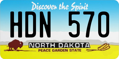 ND license plate HDN570