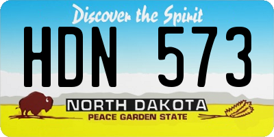 ND license plate HDN573