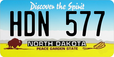ND license plate HDN577