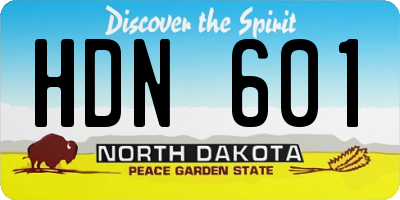 ND license plate HDN601