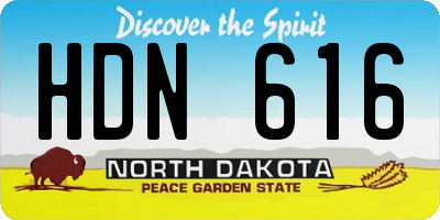 ND license plate HDN616