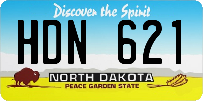 ND license plate HDN621