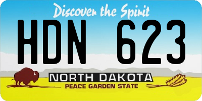 ND license plate HDN623