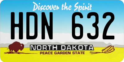 ND license plate HDN632