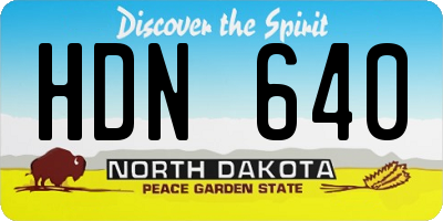 ND license plate HDN640