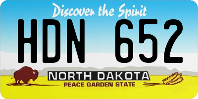 ND license plate HDN652