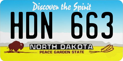 ND license plate HDN663