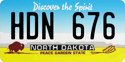 ND license plate HDN676