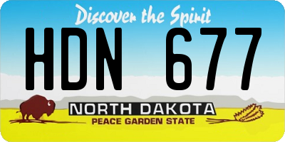ND license plate HDN677