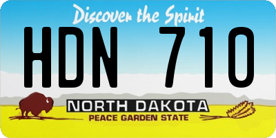 ND license plate HDN710