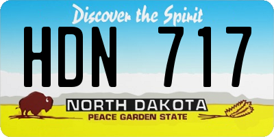 ND license plate HDN717