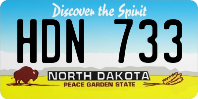 ND license plate HDN733