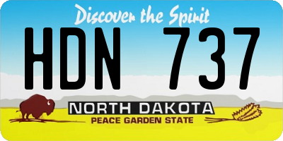 ND license plate HDN737