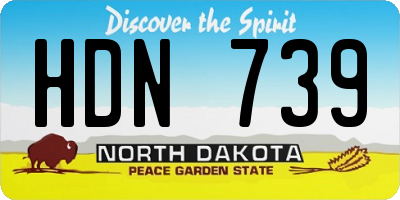 ND license plate HDN739