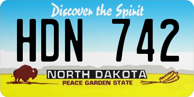 ND license plate HDN742