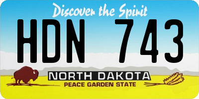 ND license plate HDN743