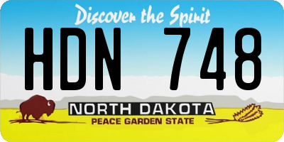 ND license plate HDN748