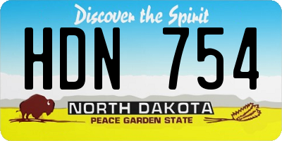 ND license plate HDN754
