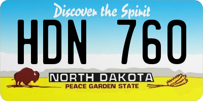 ND license plate HDN760