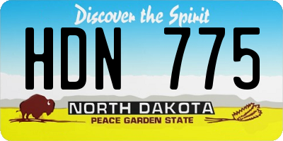 ND license plate HDN775
