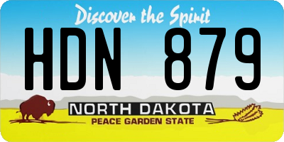 ND license plate HDN879