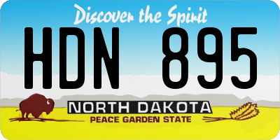 ND license plate HDN895