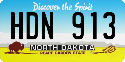 ND license plate HDN913