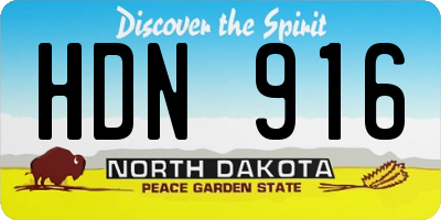 ND license plate HDN916