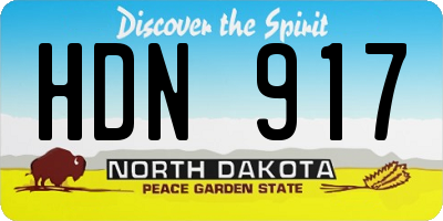 ND license plate HDN917