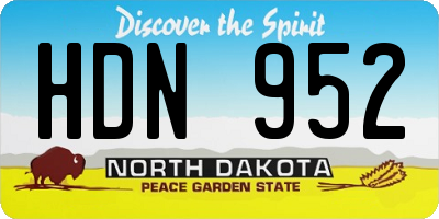 ND license plate HDN952