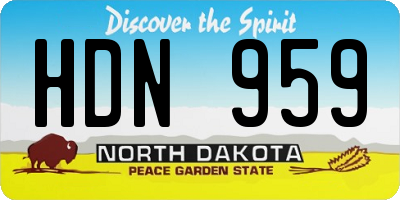 ND license plate HDN959