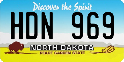 ND license plate HDN969