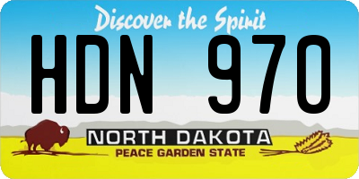 ND license plate HDN970