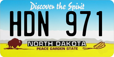ND license plate HDN971