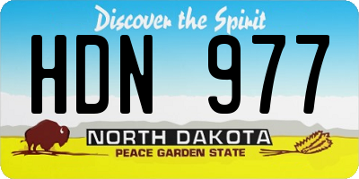 ND license plate HDN977