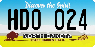 ND license plate HDO024