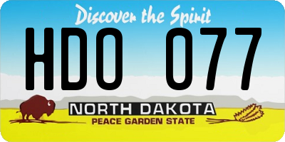 ND license plate HDO077