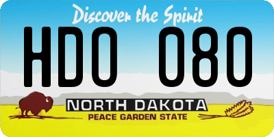 ND license plate HDO080