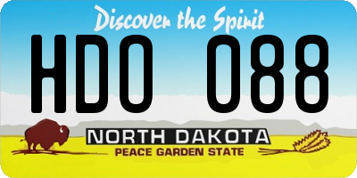 ND license plate HDO088