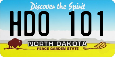 ND license plate HDO101