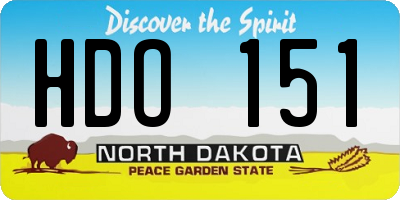 ND license plate HDO151