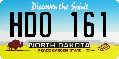 ND license plate HDO161