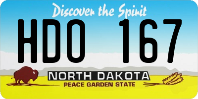 ND license plate HDO167