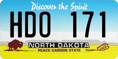 ND license plate HDO171