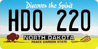 ND license plate HDO220