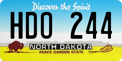 ND license plate HDO244