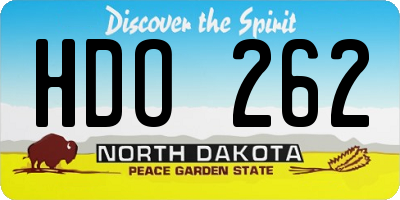 ND license plate HDO262