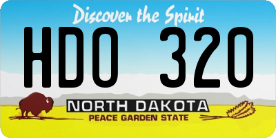 ND license plate HDO320