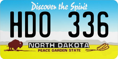 ND license plate HDO336