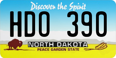ND license plate HDO390